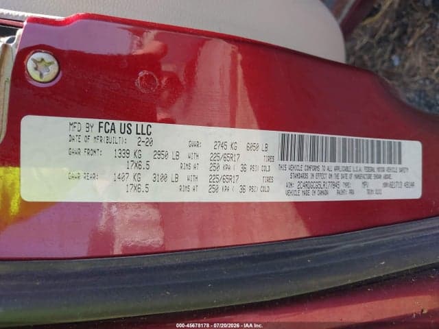 2020 DODGE GRAND CARAVAN SXT 9