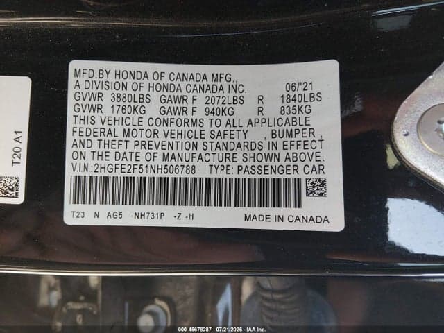 2022 HONDA CIVIC SPORT 9