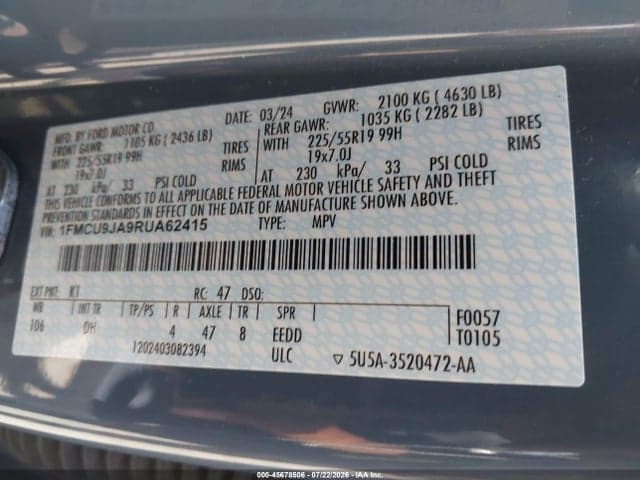 2024 FORD ESCAPE PLATINUM 9