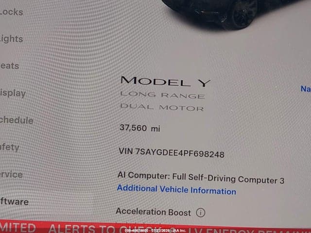 2023 TESLA MODEL Y AWD/LONG RANGE DUAL MOTOR ALL-WHEEL DRIVE 7