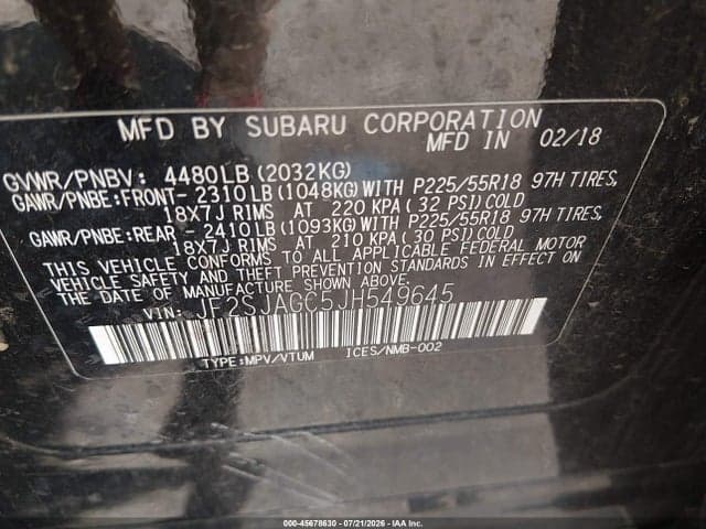 2018 SUBARU FORESTER 2.5I PREMIUM 9