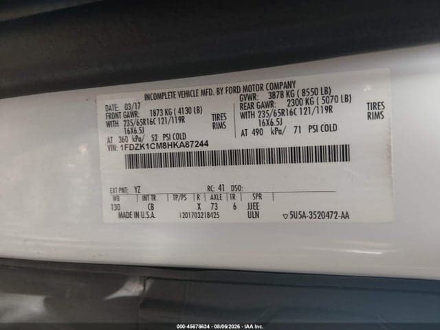 2017 FORD TRANSIT-150 XLT 9