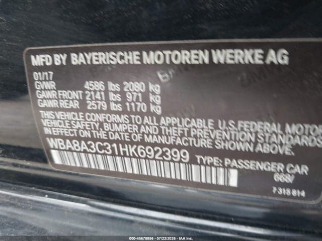 2017 BMW 320I XDRIVE 9