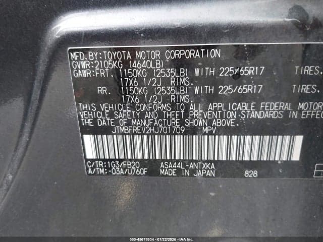 2017 TOYOTA RAV4 LE 9