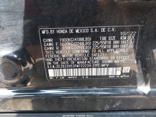 2023 HONDA HR-V AWD SPORT 9