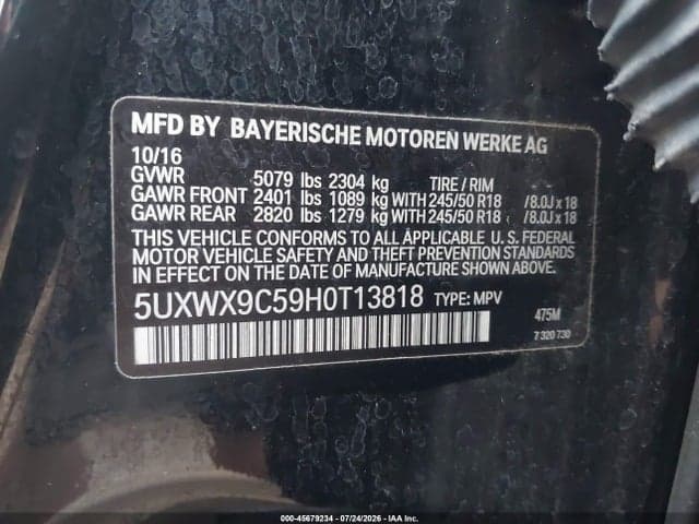 2017 BMW X3 XDRIVE28I 9