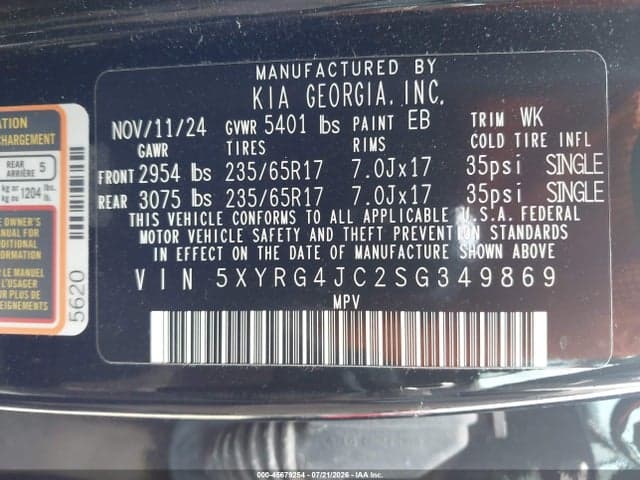 2025 KIA SORENTO LX 9
