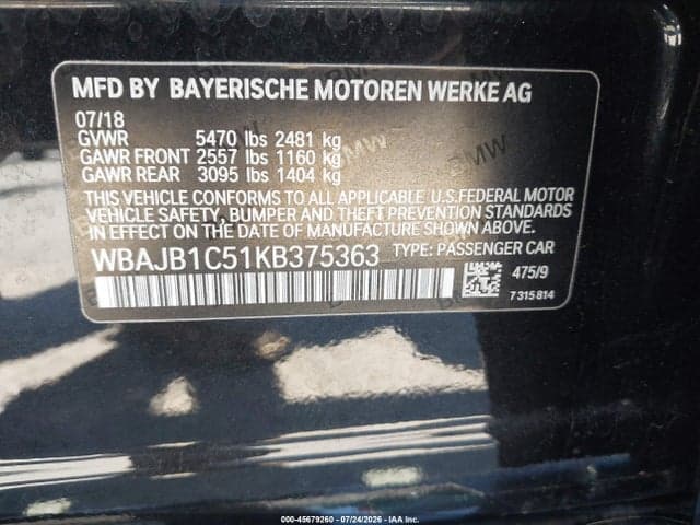2019 BMW 530E XDRIVE IPERFORMANCE 9