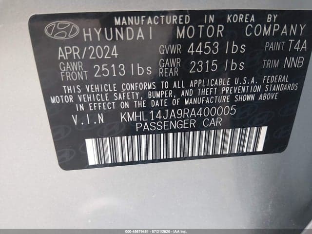 2024 HYUNDAI SONATA SEL 9
