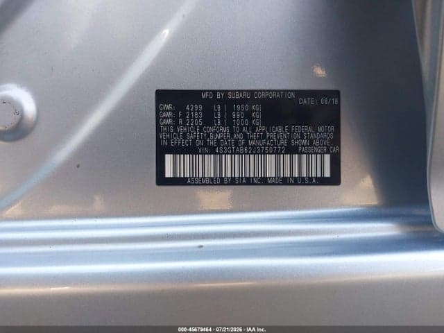 2018 SUBARU IMPREZA 2.0I PREMIUM 9