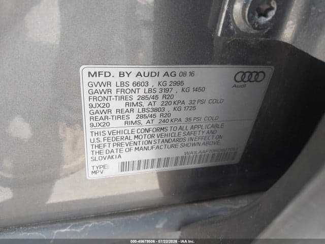 2017 AUDI Q7 3.0T PREMIUM 9