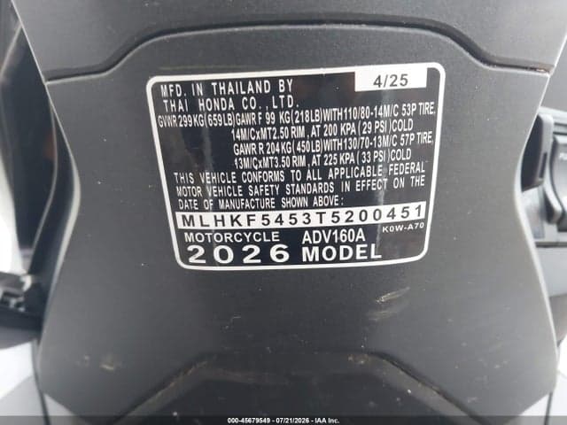 2026 HONDA ADV160 A 10