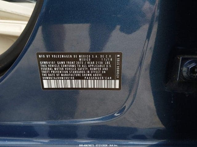 2017 VOLKSWAGEN JETTA 1.4T SE 9