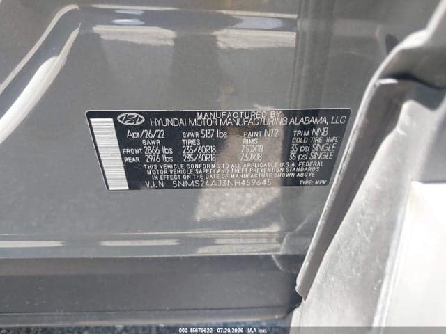 2022 HYUNDAI SANTA FE SEL 9