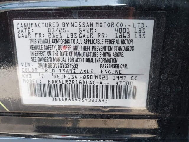 2025 NISSAN SENTRA SR 9
