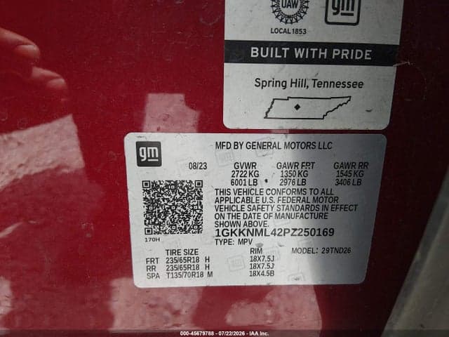 2023 GMC ACADIA FWD SLT 9