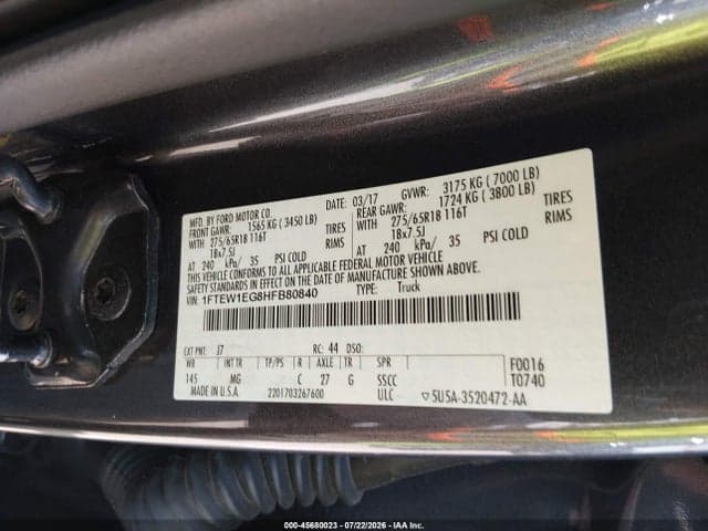2017 FORD F-150 XLT 9