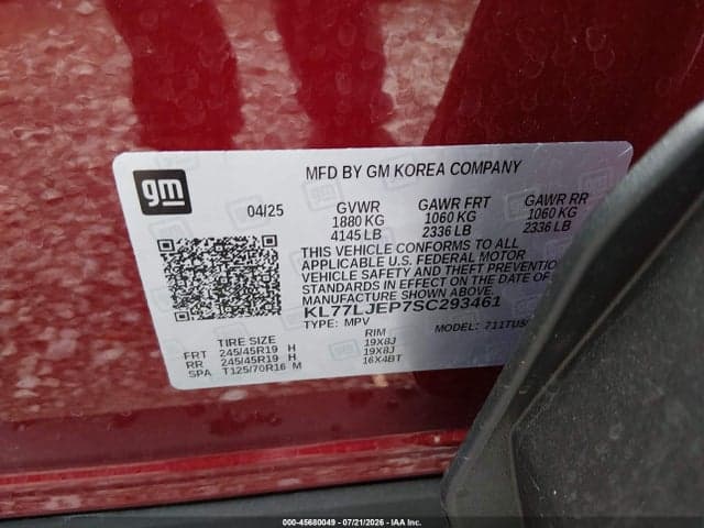 2025 CHEVROLET TRAX FWD 2RS 9