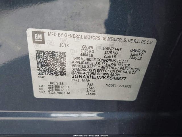 2019 CHEVROLET EQUINOX LS 9