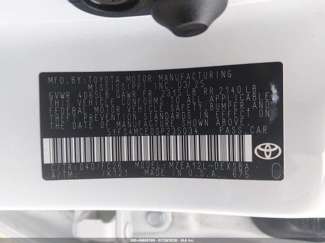 2025 TOYOTA COROLLA SE 9