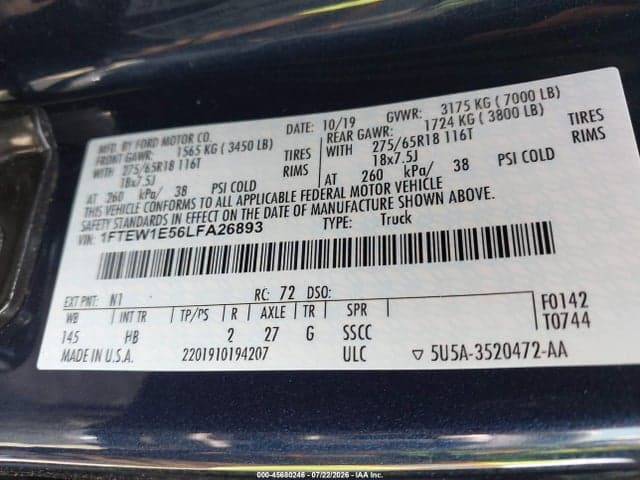 2020 FORD F-150 LARIAT 9