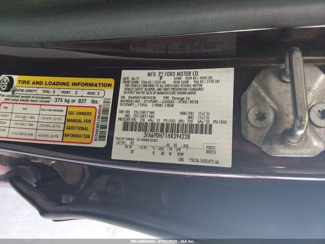 2017 FORD FUSION SE 9