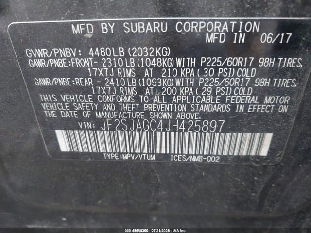 2018 SUBARU FORESTER 2.5I PREMIUM 9