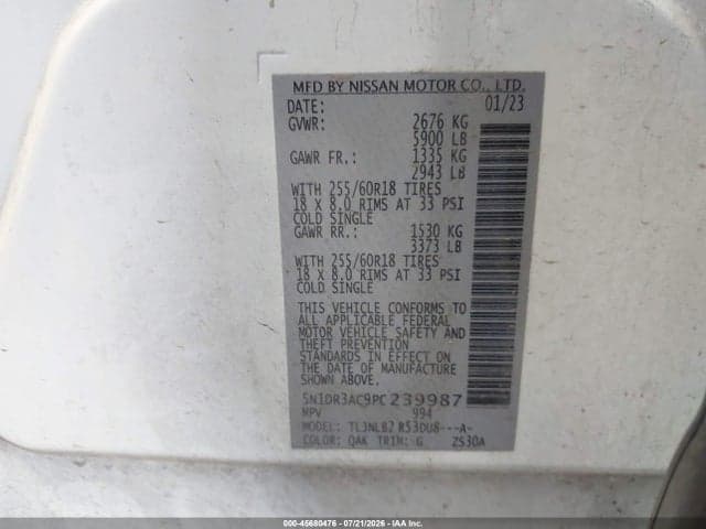 2023 NISSAN PATHFINDER S 4WD 9