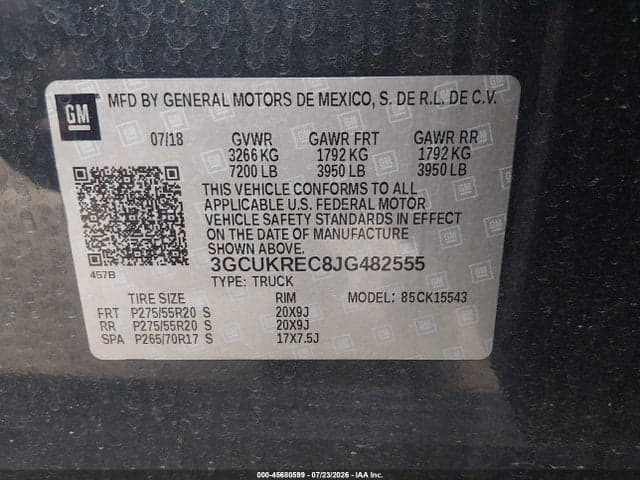 2018 CHEVROLET SILVERADO 1500 2LT 9