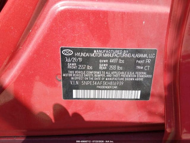 2019 HYUNDAI SONATA SPORT 9