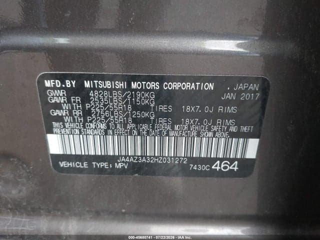 2017 MITSUBISHI OUTLANDER SE 9
