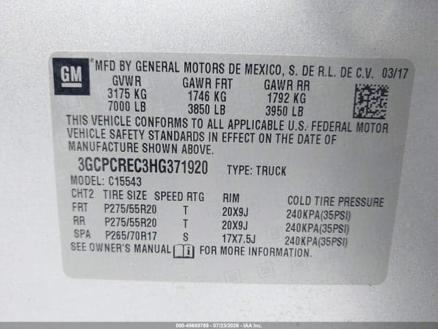 2017 CHEVROLET SILVERADO 1500 LT 9