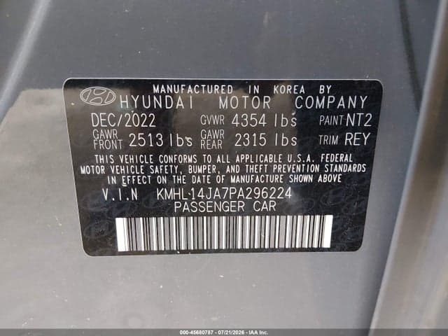 2023 HYUNDAI SONATA SEL 9