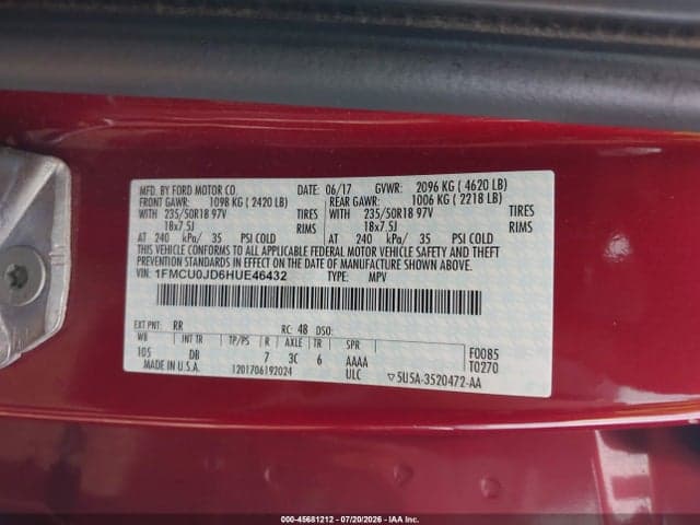 2017 FORD ESCAPE TITANIUM 9