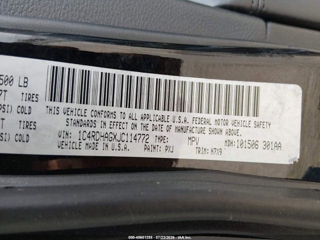 2018 DODGE DURANGO SXT RWD 9