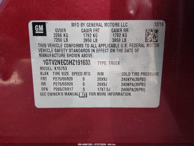2017 GMC SIERRA 1500 SLT 9
