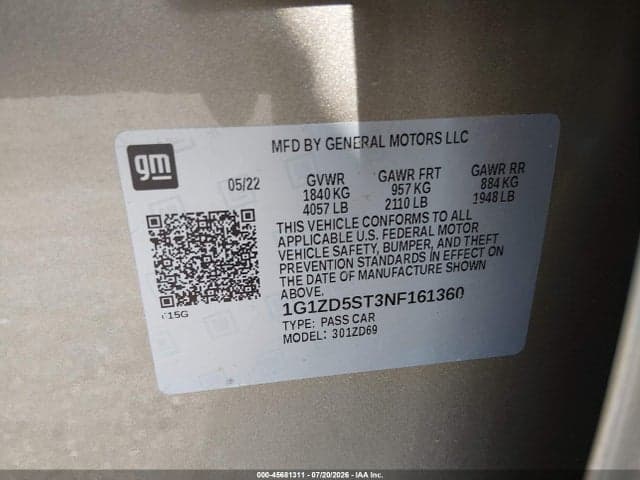 2022 CHEVROLET MALIBU FWD LT 9