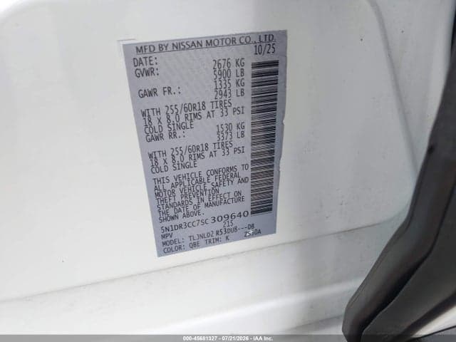 2025 NISSAN PATHFINDER SL 4WD 9