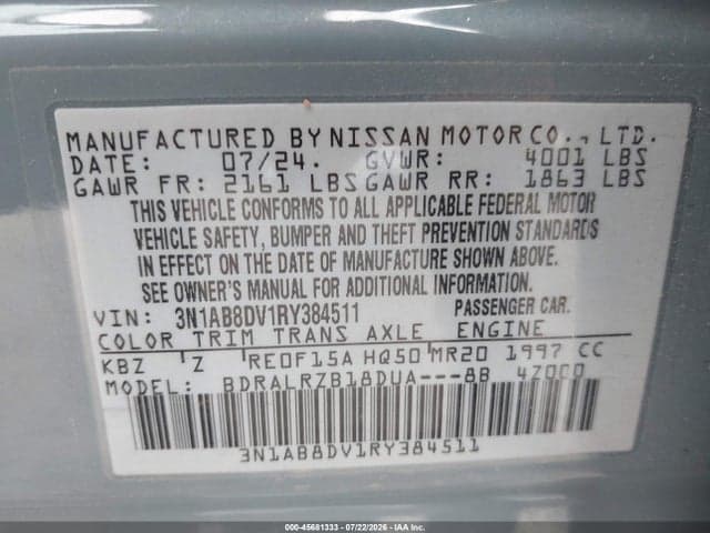 2024 NISSAN SENTRA SR XTRONIC CVT 9