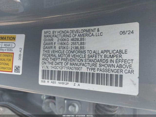 2024 HONDA ACCORD HYBRID SPORT-L 9
