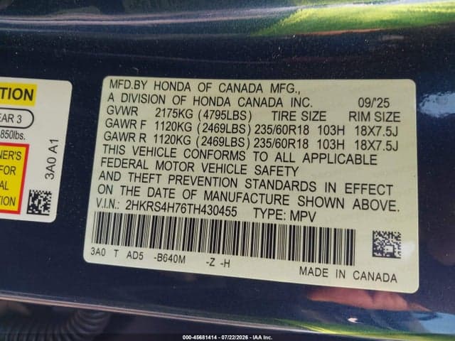 2026 HONDA CR-V EX-L AWD 9