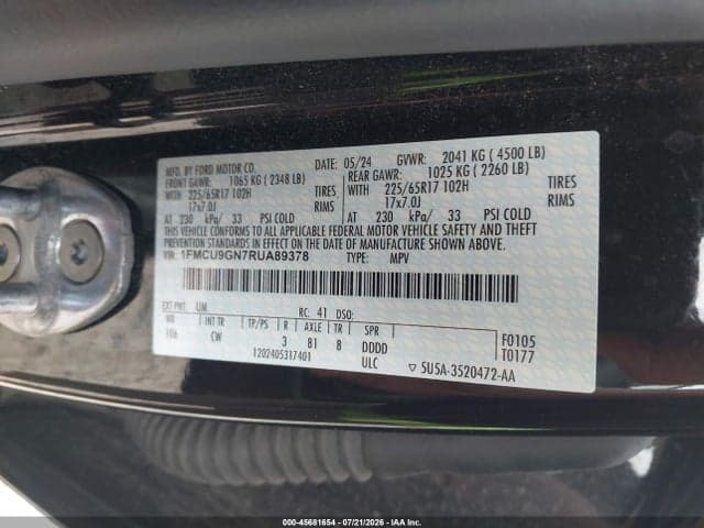 2024 FORD ESCAPE ACTIVE 9