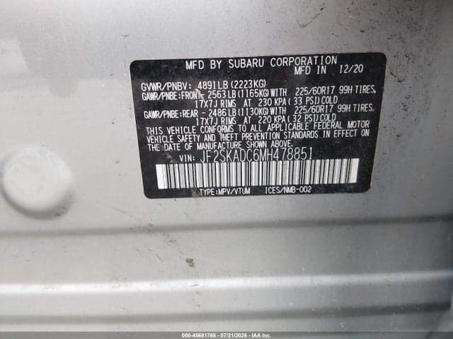 2021 SUBARU FORESTER 9