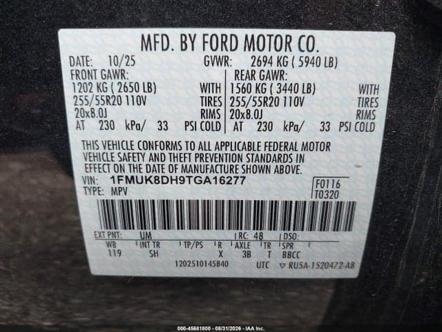 2026 FORD EXPLORER ACTIVE 9