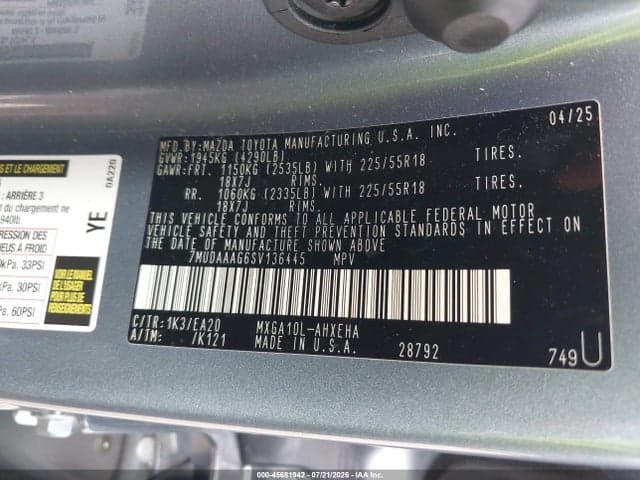 2025 TOYOTA COROLLA CROSS XLE 9