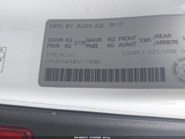 2017 AUDI A4 2.0T TECHNIK 9
