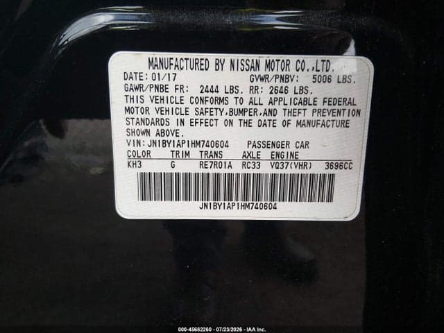 2017 INFINITI Q70 3.7 9