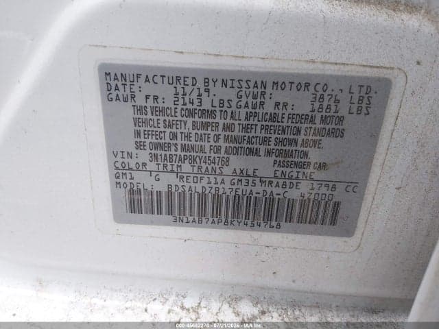 2019 NISSAN SENTRA SV 9