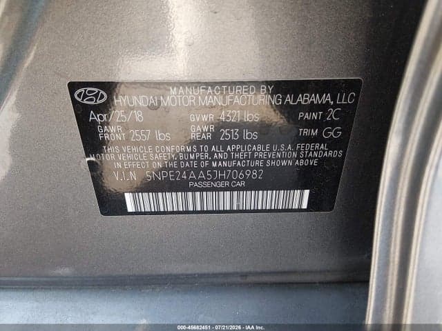 2018 HYUNDAI SONATA ECO 9