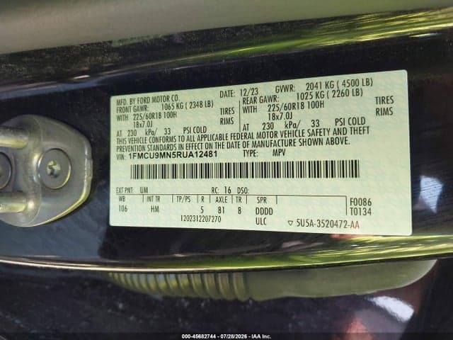 2024 FORD ESCAPE ST-LINE 9
